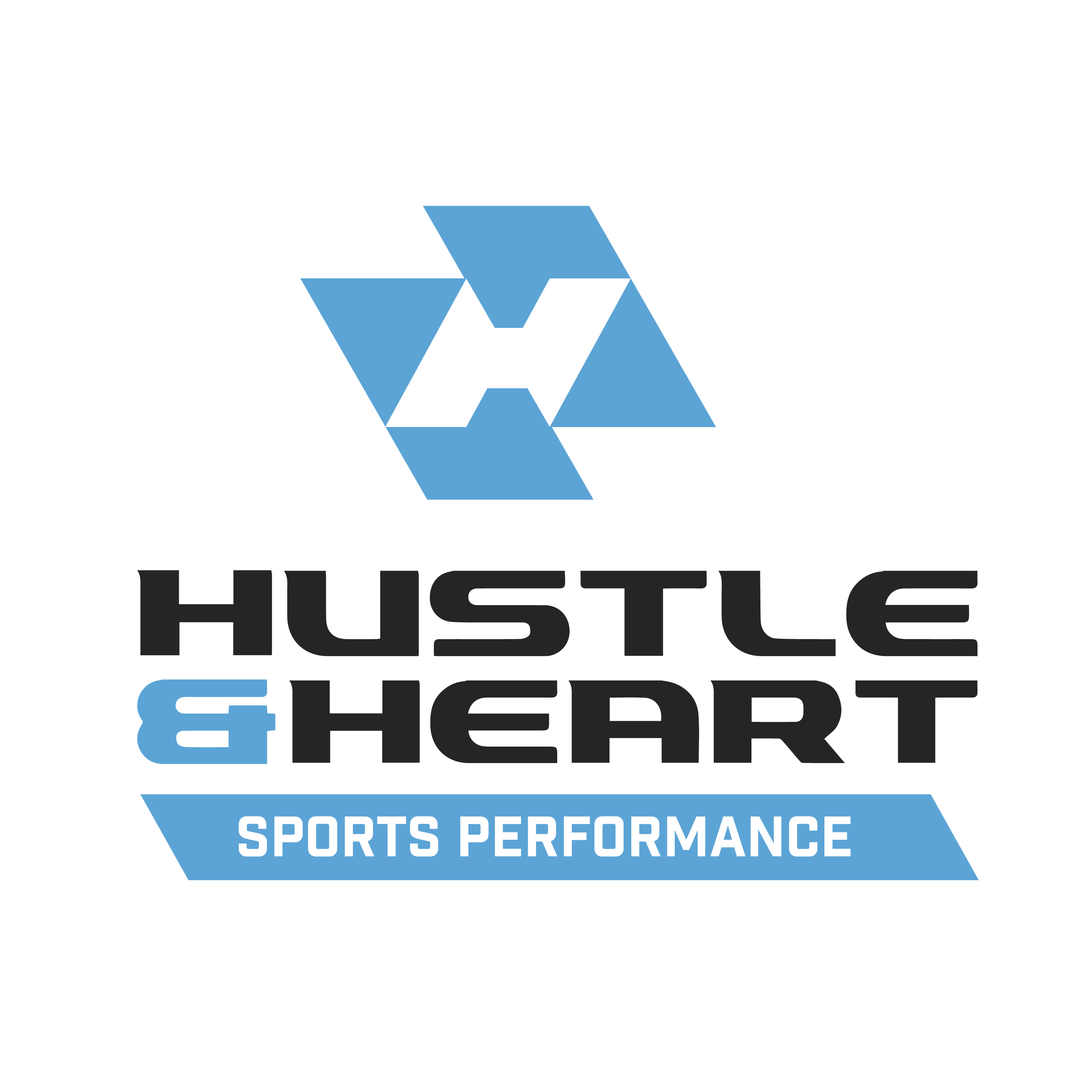 Hustle and heart white backgroud